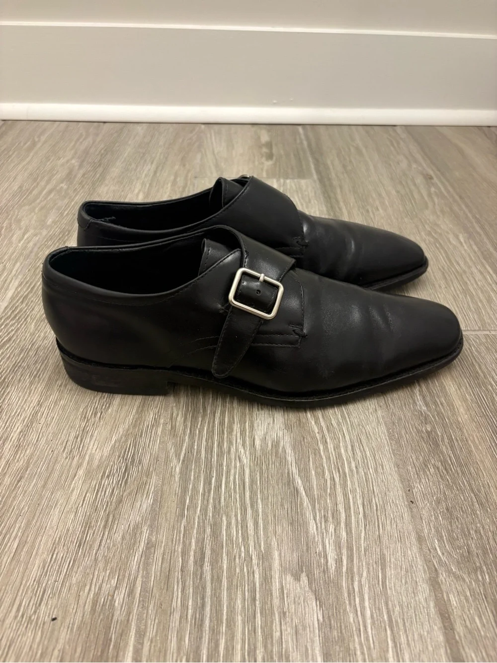 Banana Republic Black Leather Single Monk Strap Men’s Dress Shoes